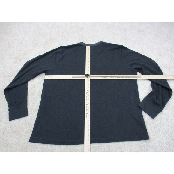 LL Bean Shirt Mens Extra Large XL Slim Black Cotton Henley Casual Pullover * - Picture 9 of 12